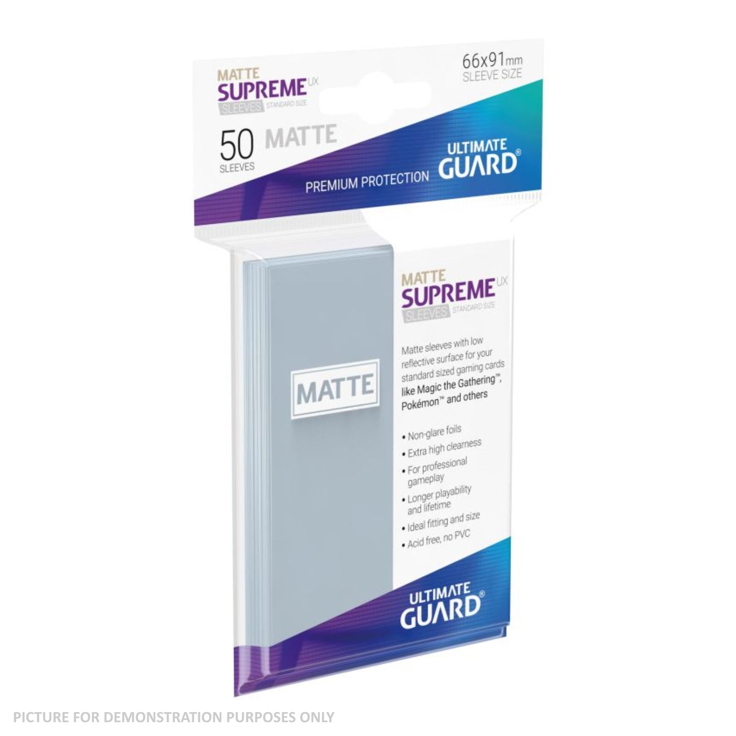 Ultimate Guard 50 Supreme UX Sleeves - Matte Transparent