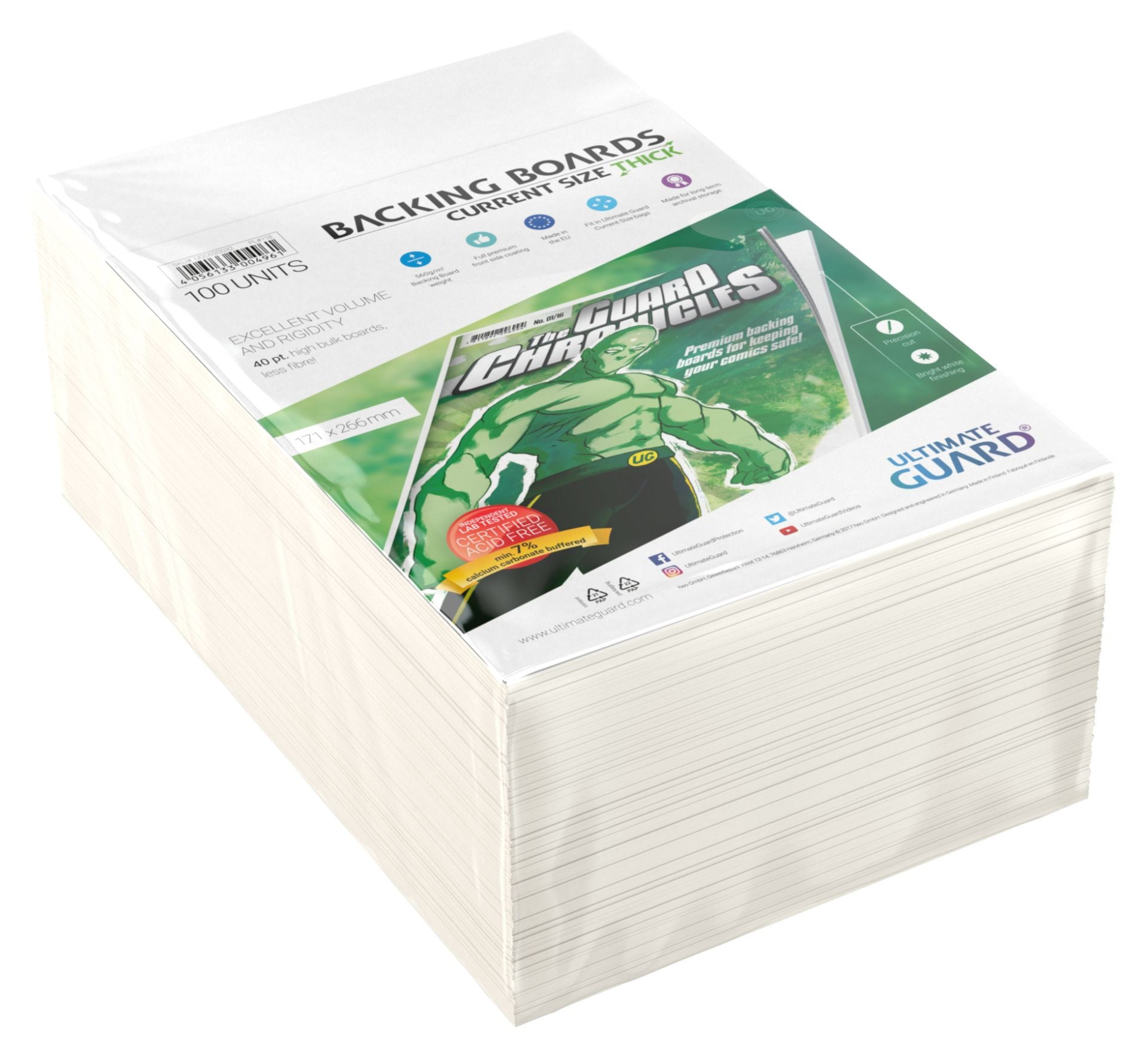 Ultimate Guard THICK CURRENT Size Comic Backing Boards - Pack of 100