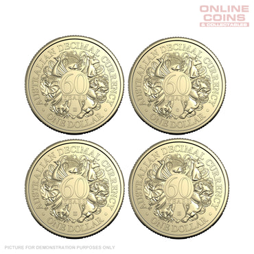 2026 Royal Australian Mint $1 Privy Mark Uncirculated 4-Coin Set - 60th Anniversary of Decimal Currency