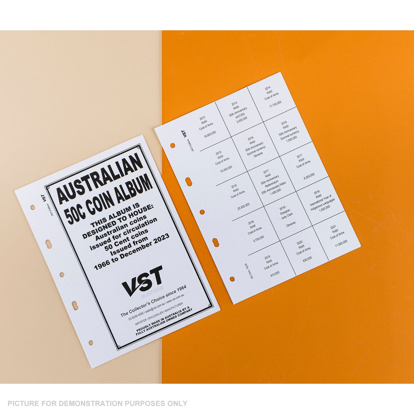 Supplement Pack For VST 50c Coin Albums 2023