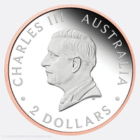 2025 Perth Mint 2oz Silver Proof Rose Gold Gilded Ultra High Relief Coin - Wedge-Tailed Eagle