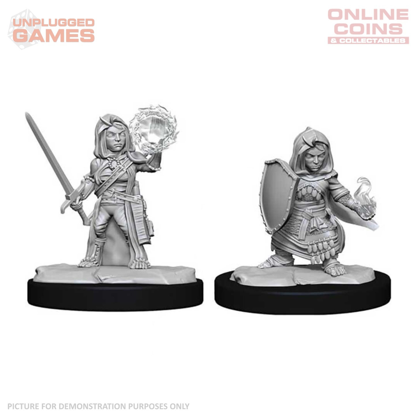 Pathfinder Deep Cuts Unpainted Miniatures - Female Halfling Cleric