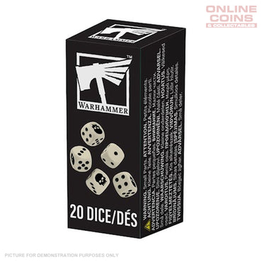 Warhammer Dice (2026) Mini Bone Coloured 20-Pack Dice