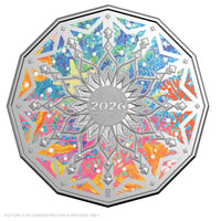 RAM 2026 Christmas Decoration 50c Uncirculated Coloured Coin - Green/Yellow