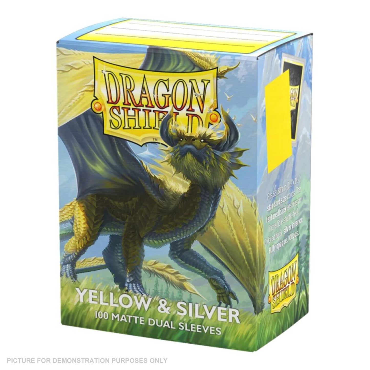 Dragon Shield Sleeves - Matte Dual - Yellow & Silver