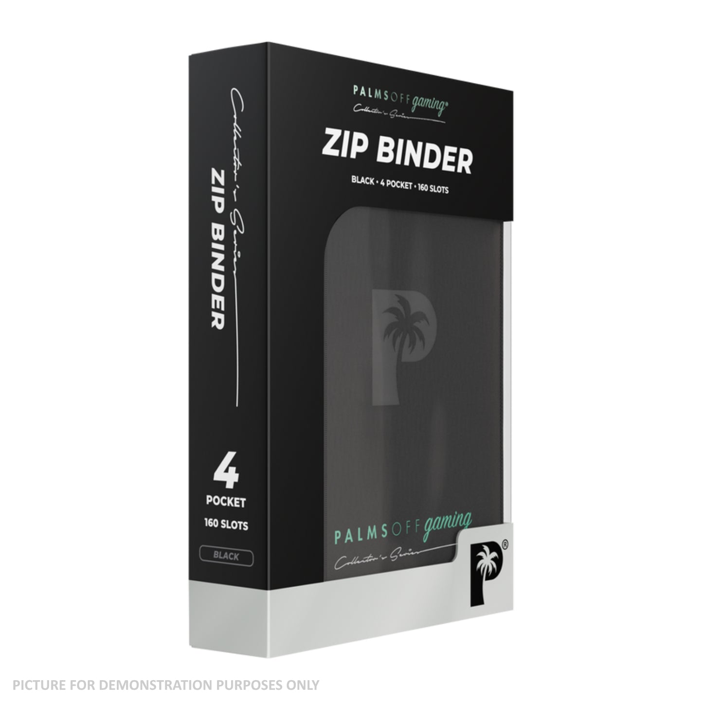 Palms Off Gaming Collector's Series Zip Binder - 4 Pocket - BLACK