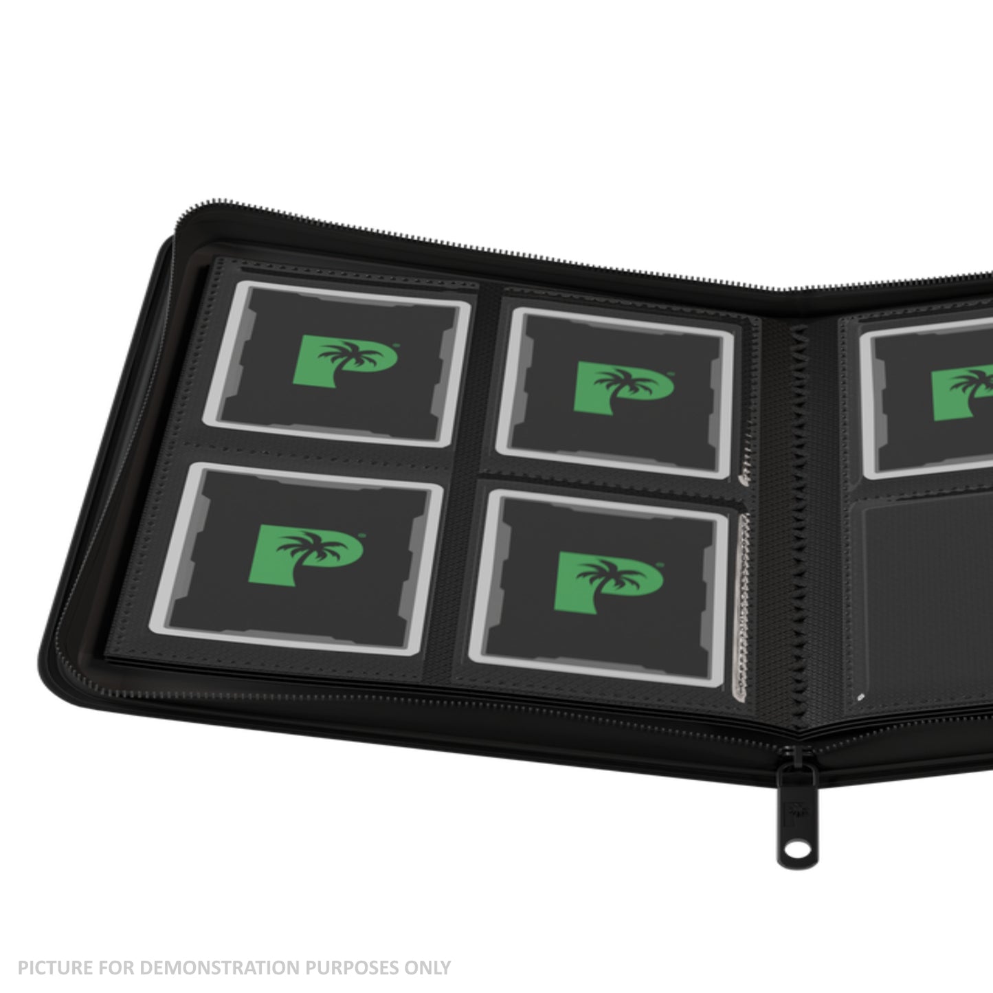 Palms Off Gaming Collector's Series Zip Binder - 4 Pocket - BLACK