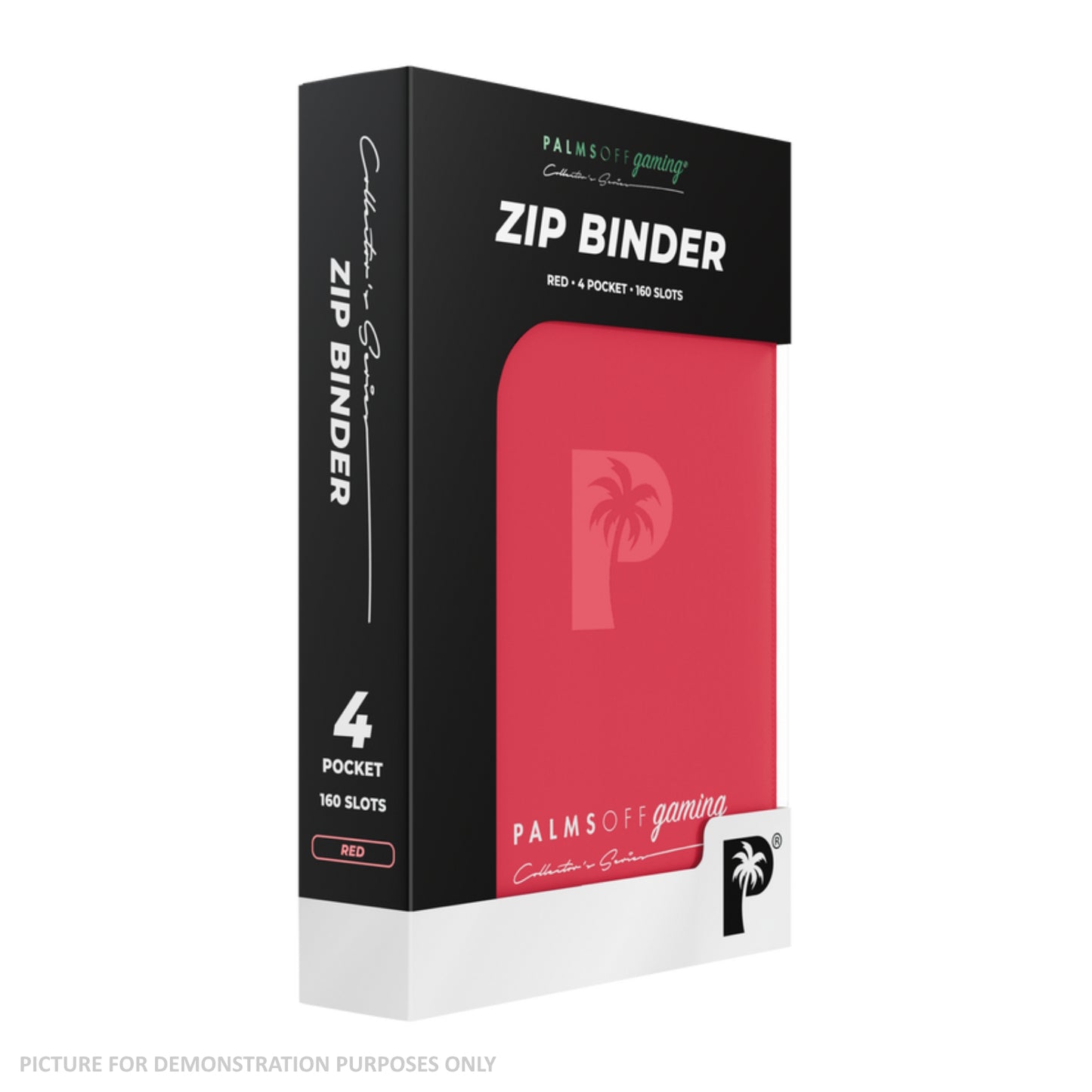 Palms Off Gaming Collector's Series Zip Binder - 4 Pocket - RED