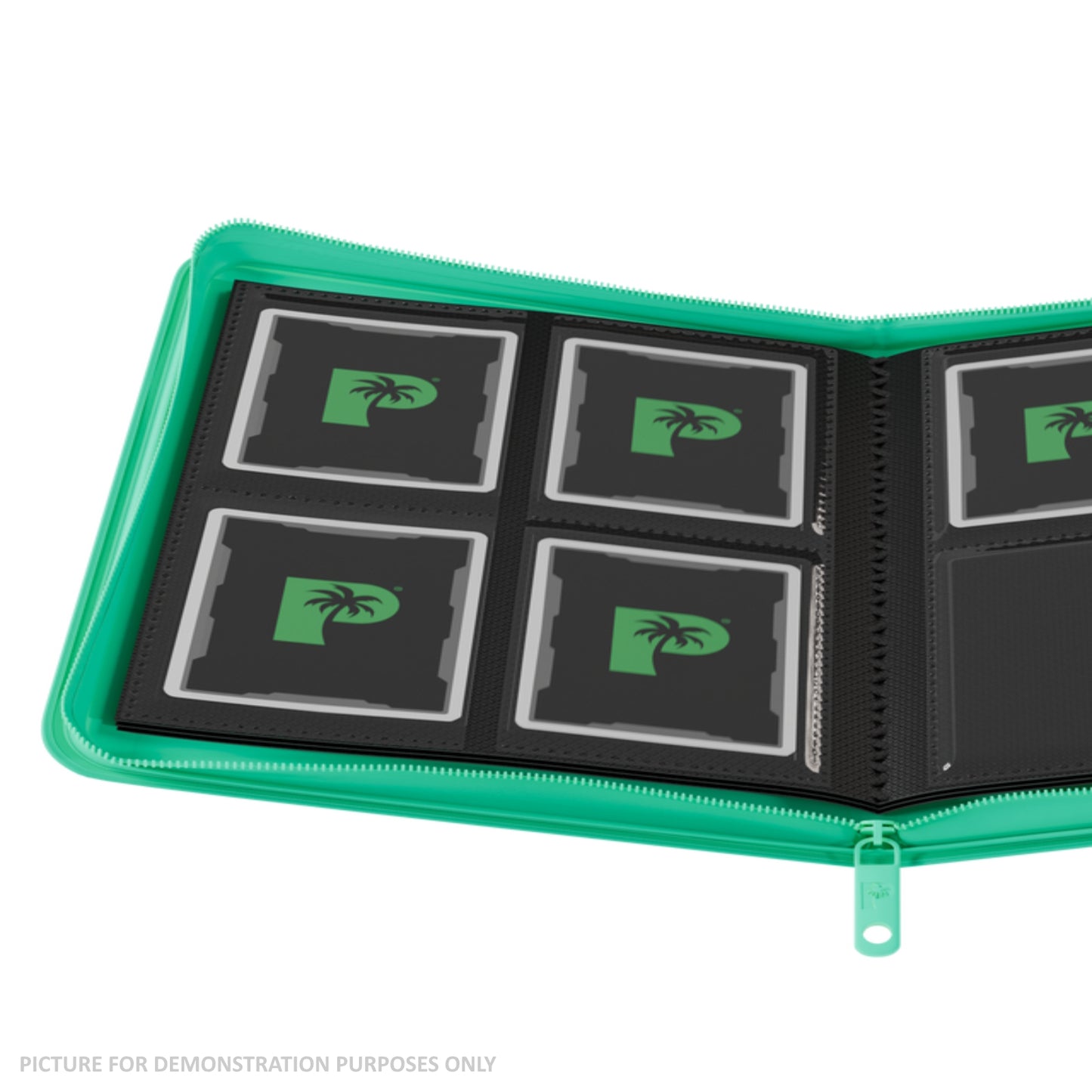 Palms Off Gaming Collector's Series Zip Binder - 4 Pocket - TURQUOISE