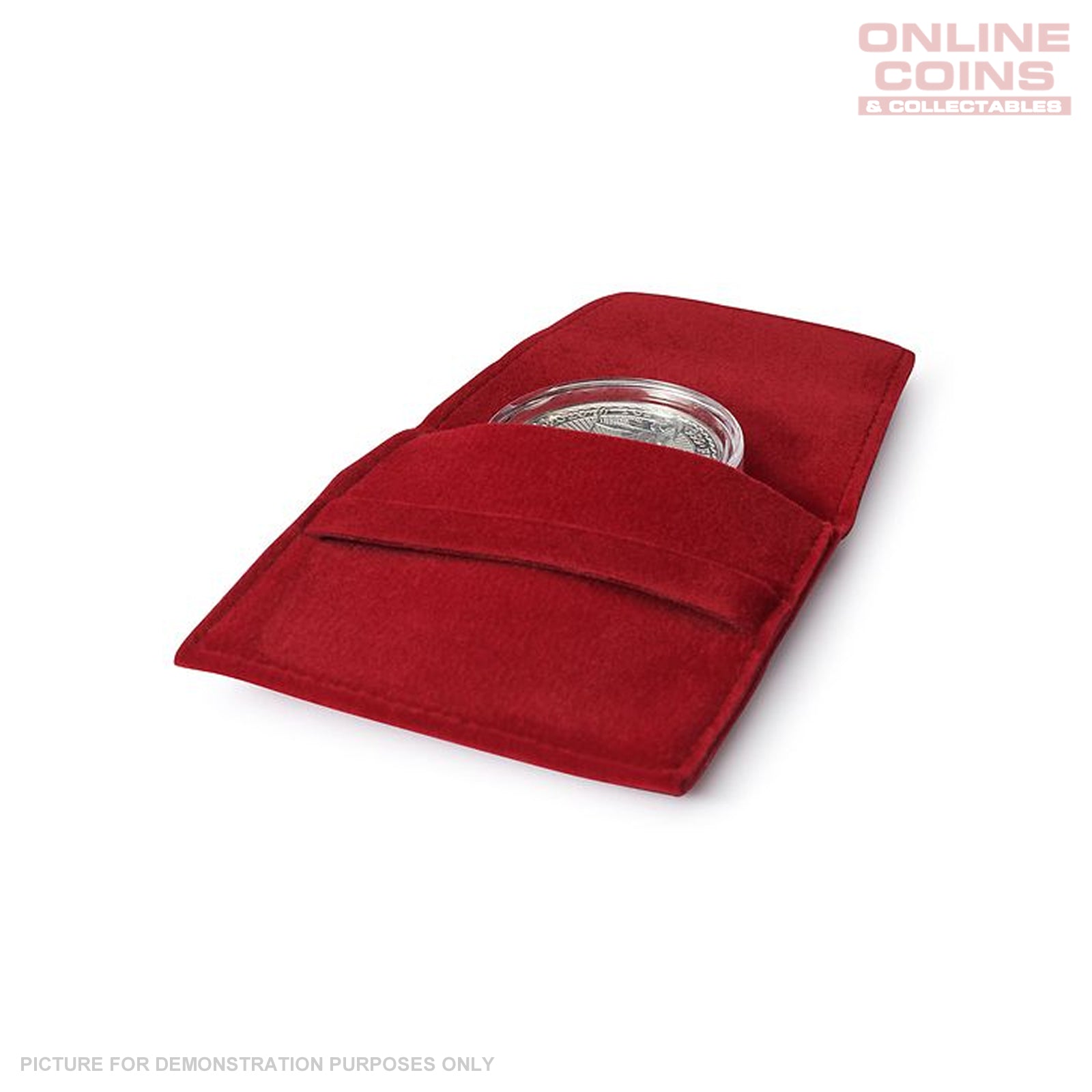 Lighthouse MT Premium Coin Pocket For One Coin - 50 mm - Red