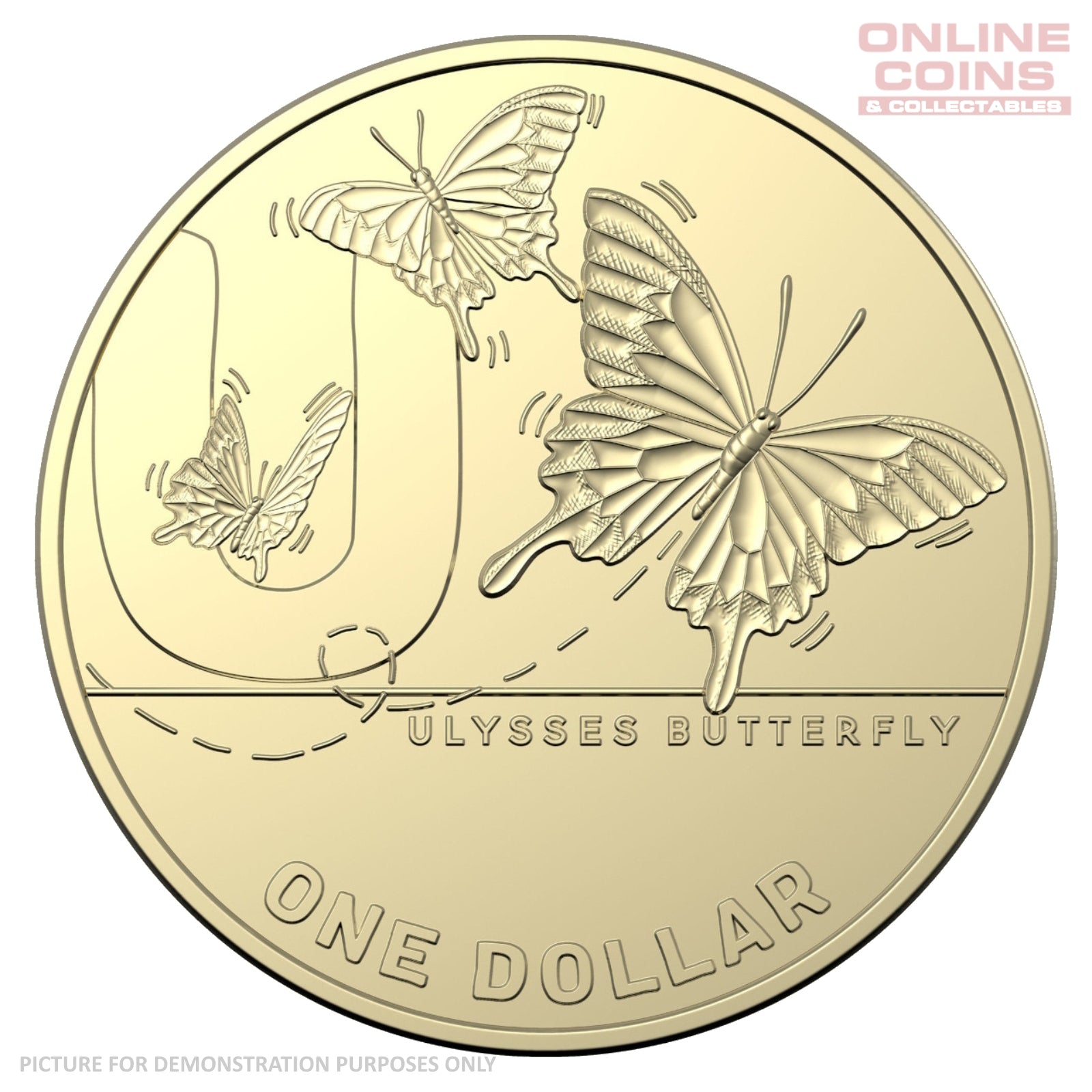 2021 Australian $1 Coin Hunt 2 U For Ulysses Butterfly - Uncirculated Loose Coin From Security Bag