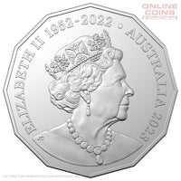2023 50c CuNi Coloured Uncirculated Carded Coin - 50th anniversary of AC/DC