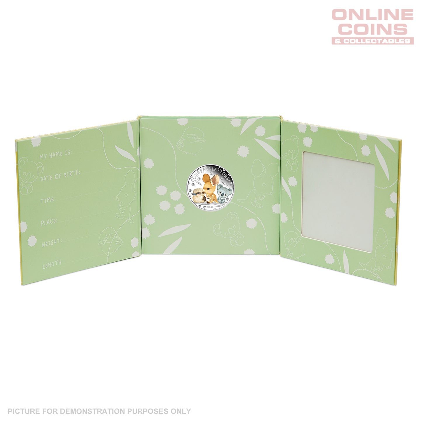 2026 Perth Mint Newborn Baby 1/2oz 99.99% Silver Proof Coloured Coin in Card