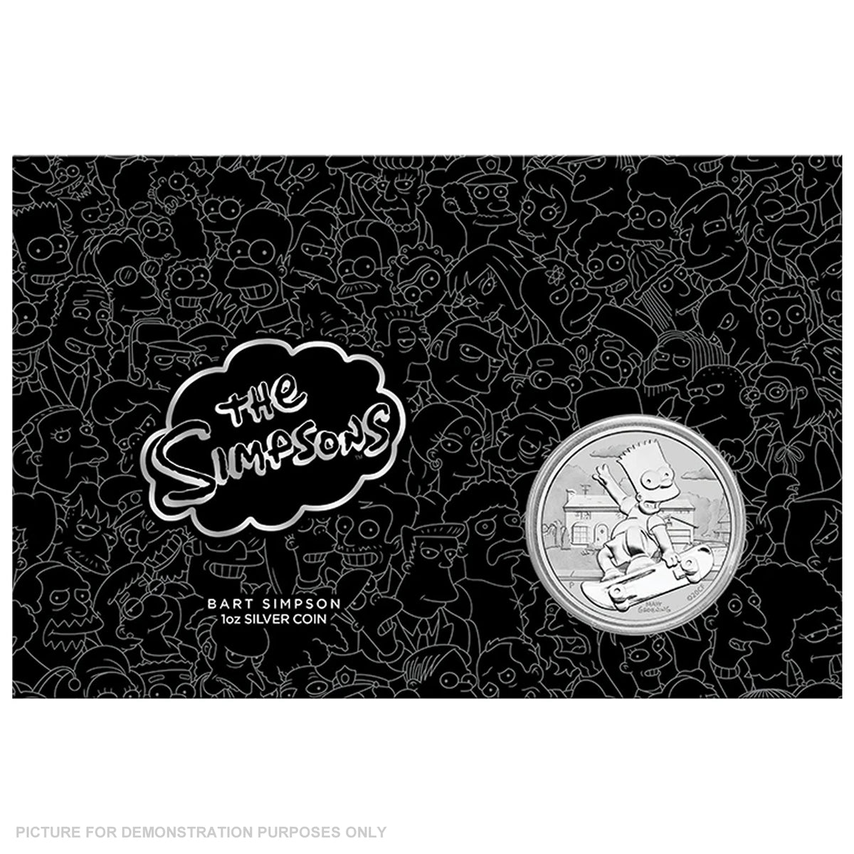 2020 - Perth Mint - Bart Simpson 1oz Silver Carded Coin