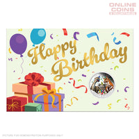 2026 Perth Mint Happy Birthday 1/2oz 99.99% Silver Proof Coloured Coin in Card