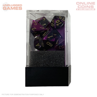 Chessex Gemini Mini Black-Purple/Gold 7-Die Set
