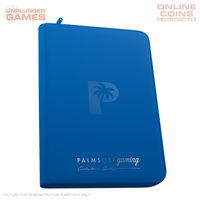 Palms Off Gaming Collector's Series Top Loader Zip Binder - 9 Pocket - Blue