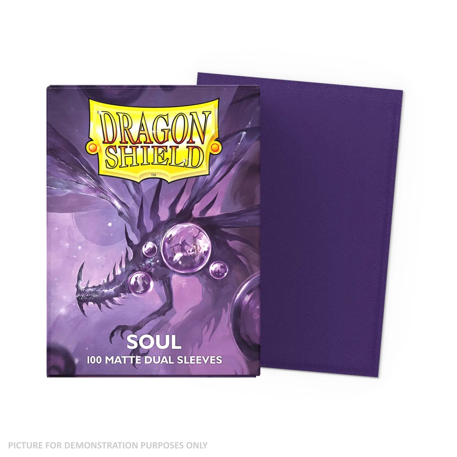 Dragon Shield Box Of 100 Standard Size Dual Matte Metallic Purple (Soul) Sleeves