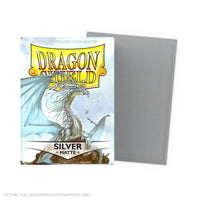 Dragon Shield 100 Standard Size Card Sleeves - Matte Silver