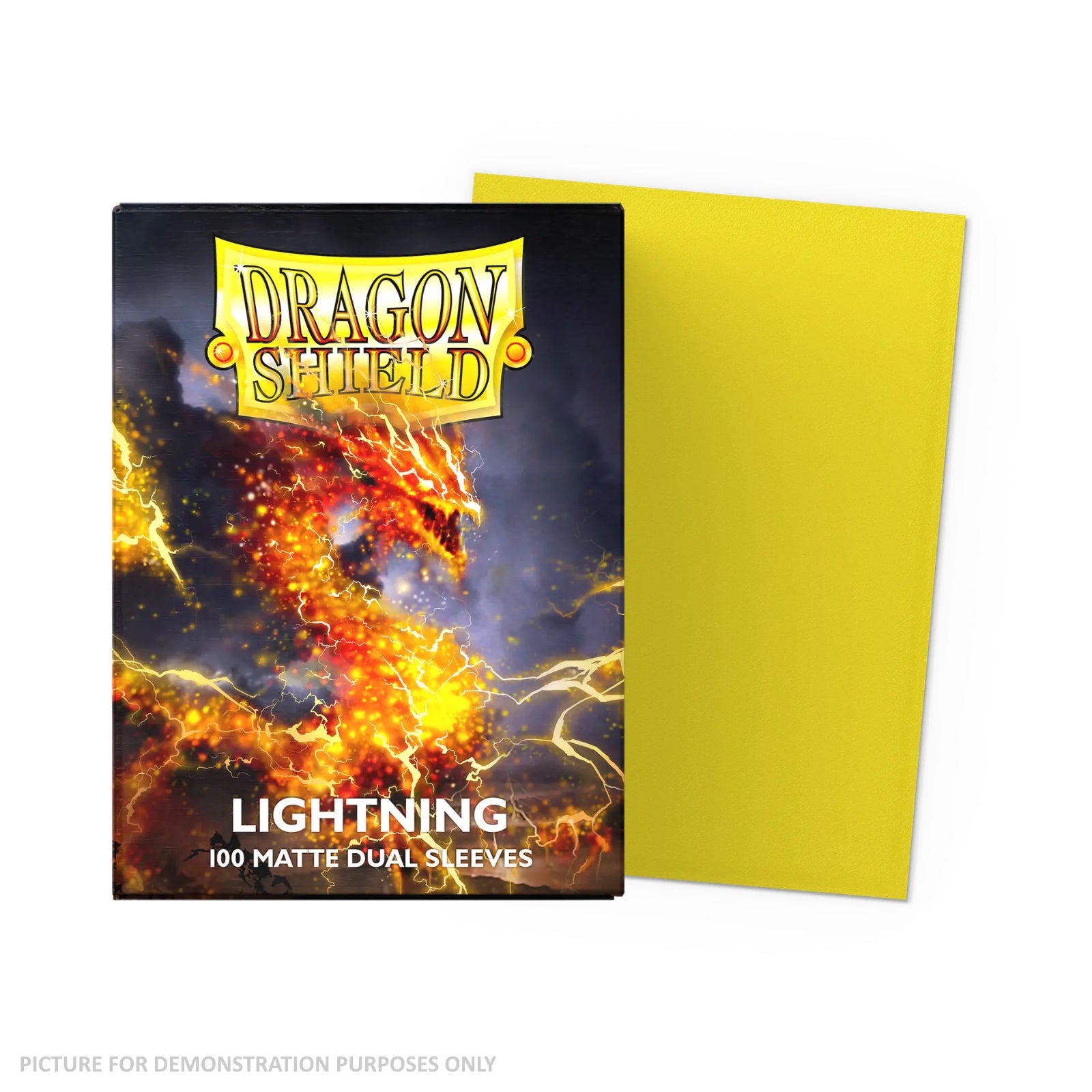 Dragon Shield 100 Standard Size Card DUEL Sleeves - Matte Lightning