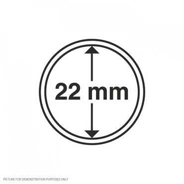 BULK BUY - Lighthouse Coin Capsules - Round 22mm Packet of 100 (Suitable For Australian 2c Coins)