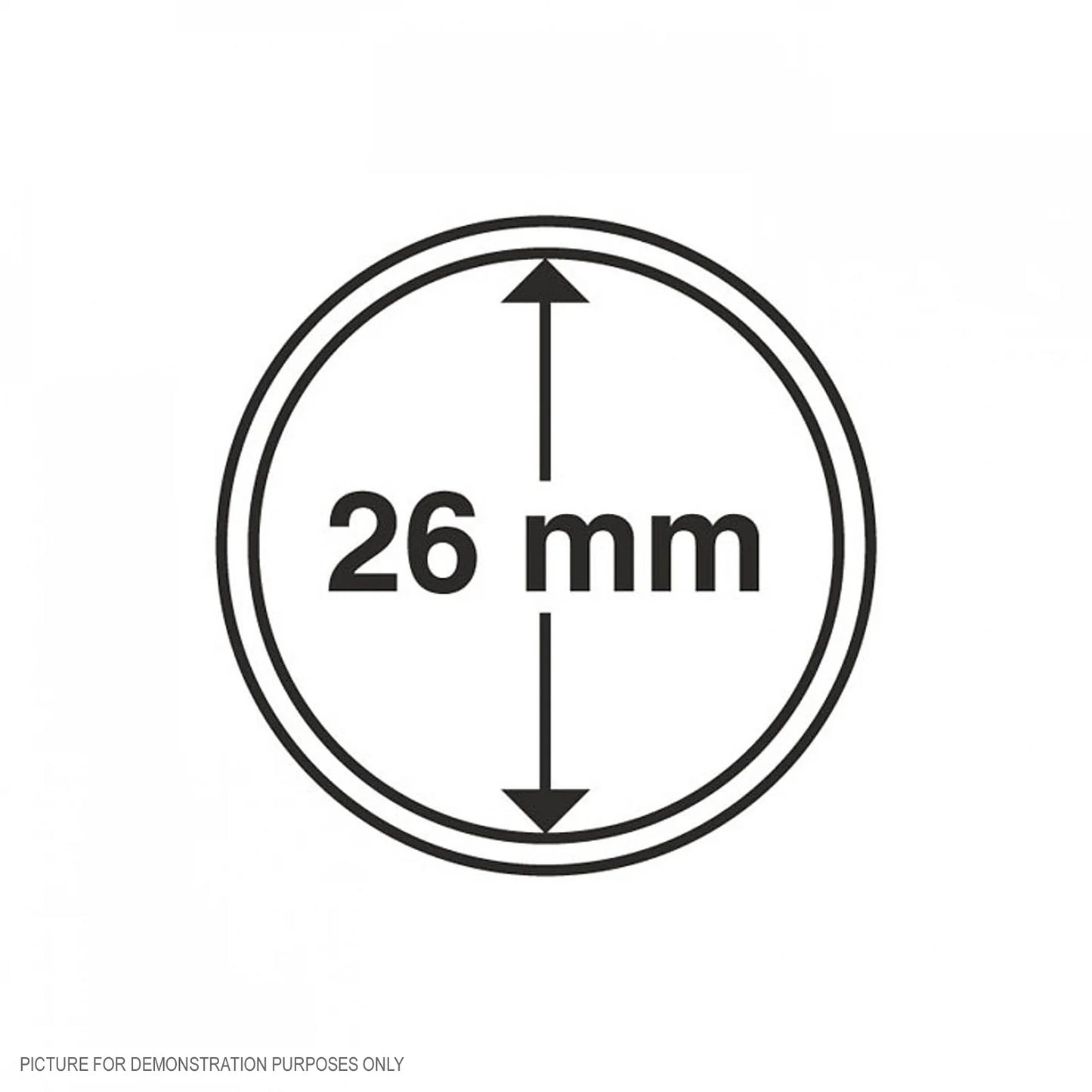 Lighthouse Coin Capsules - Round 26mm - Packet of 10 (Suitable For Australian $1 and Half Penny Coins)