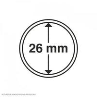 Lighthouse Coin Capsules - Round 26mm - Packet of 10 (Suitable For Australian $1 and Half Penny Coins)