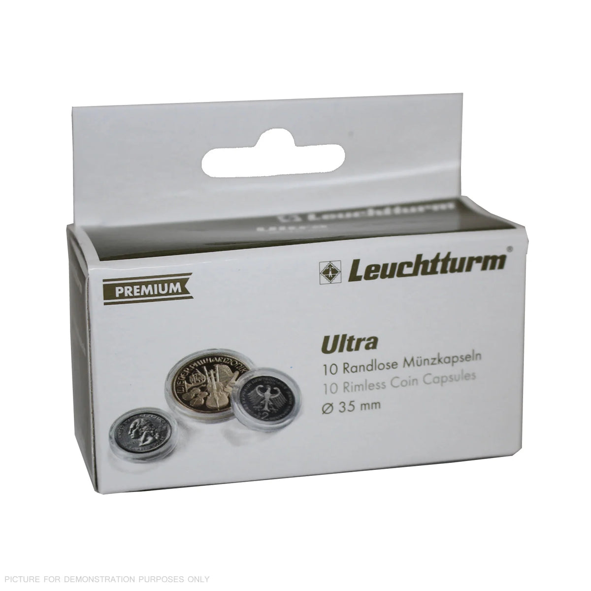 Lighthouse PREMIUM Coin Capsules - Round 35mm Packet of 10