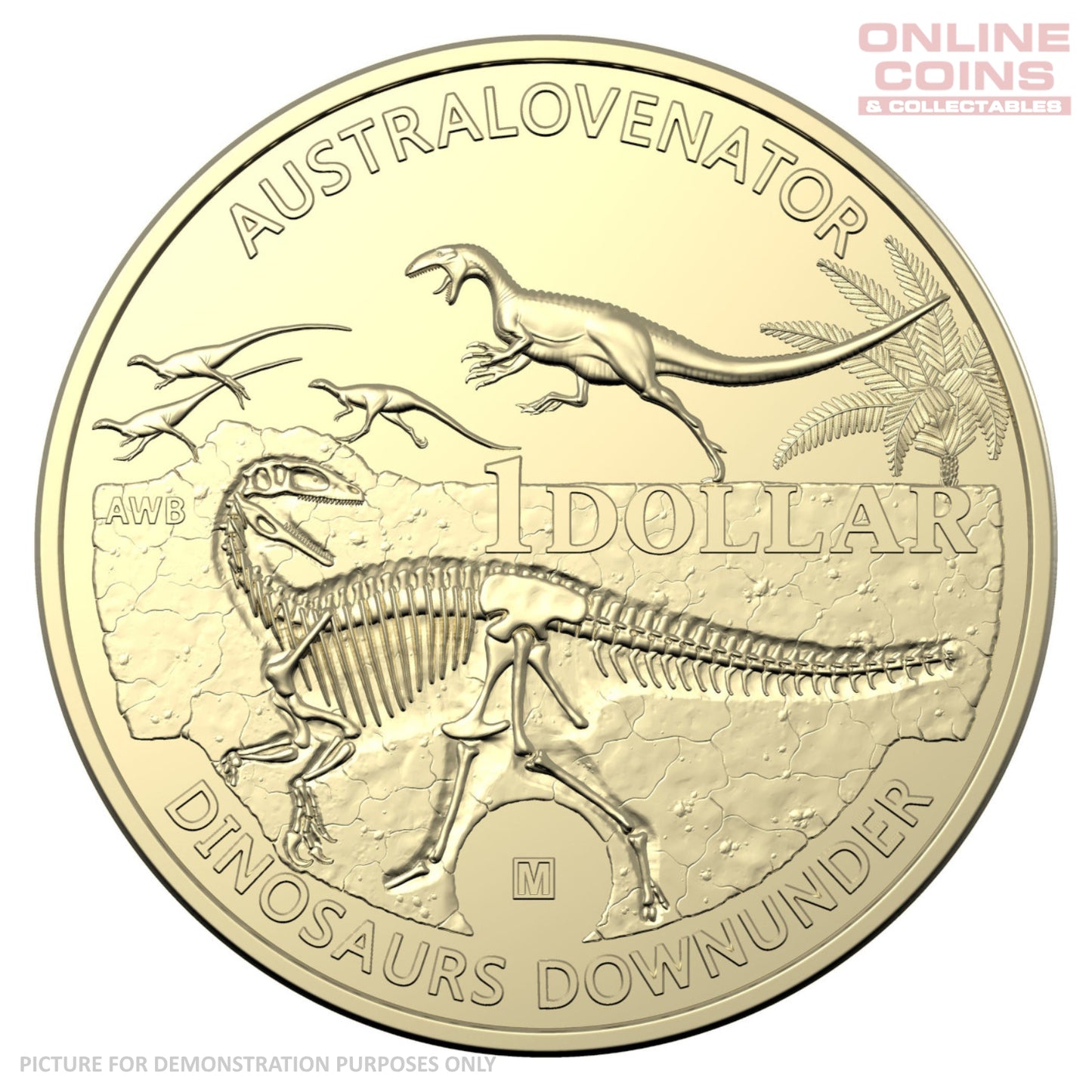 2022 Royal Australian Mint - Australian Dinosaurs - $1 AlBr Mintmark and Privy Mark Uncirculated 4 Coin Set