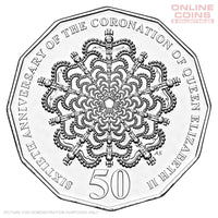 2013 - Royal Australian Mint - 60th Anniversary of the Queen's Coronation - Uncirculated 50c Carded Coin