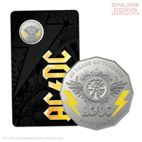 2018 Royal Australian Mint - AC/DC 45 Years of Thunder - Uncirculated 50c Carded Coin