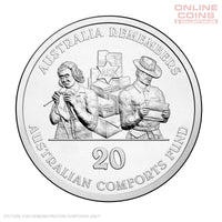 2014 Royal Australian Mint - Australian Comforts Fund- Uncirculated 20c Carded Coin