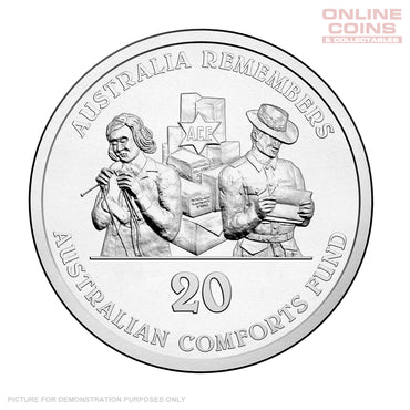 2014 Royal Australian Mint - Australian Comforts Fund- Uncirculated 20c Carded Coin