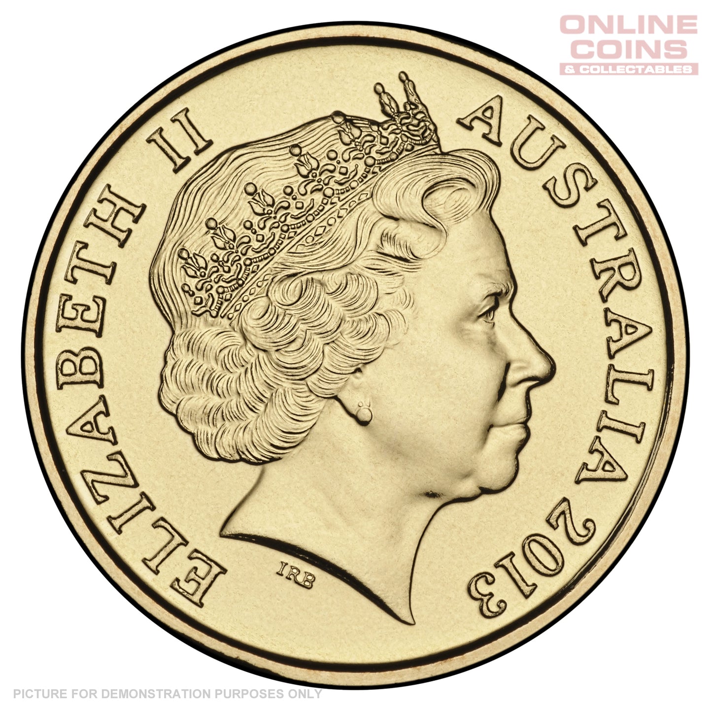 2013 Royal Australian Mint - 'C' Mintmark - 60th Anniversary of Queen Elizabeth II's Coronation - $2 Coloured Carded Coin