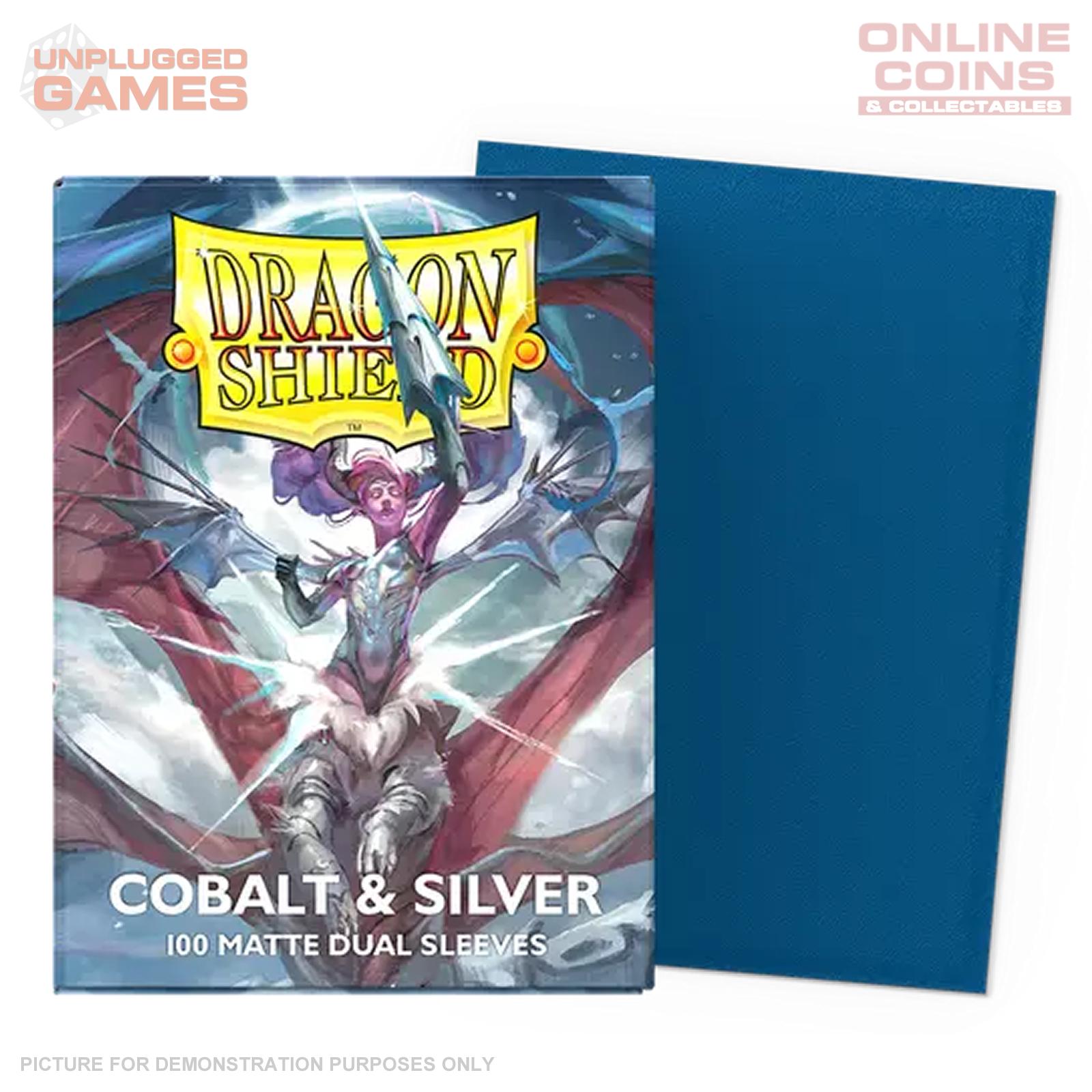 Dragon Shield Sleeves – Matte Dual – Anniversary Special Edition - Cobalt & Silver