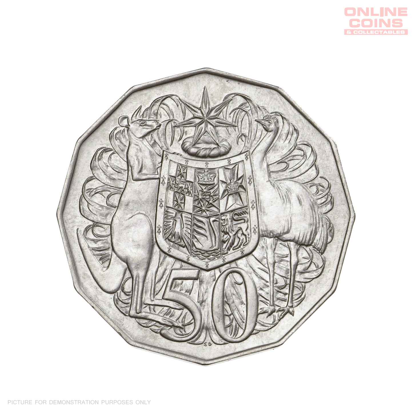 2017 50c Coat Of Arms Uncirculated Loose Coin From Roll