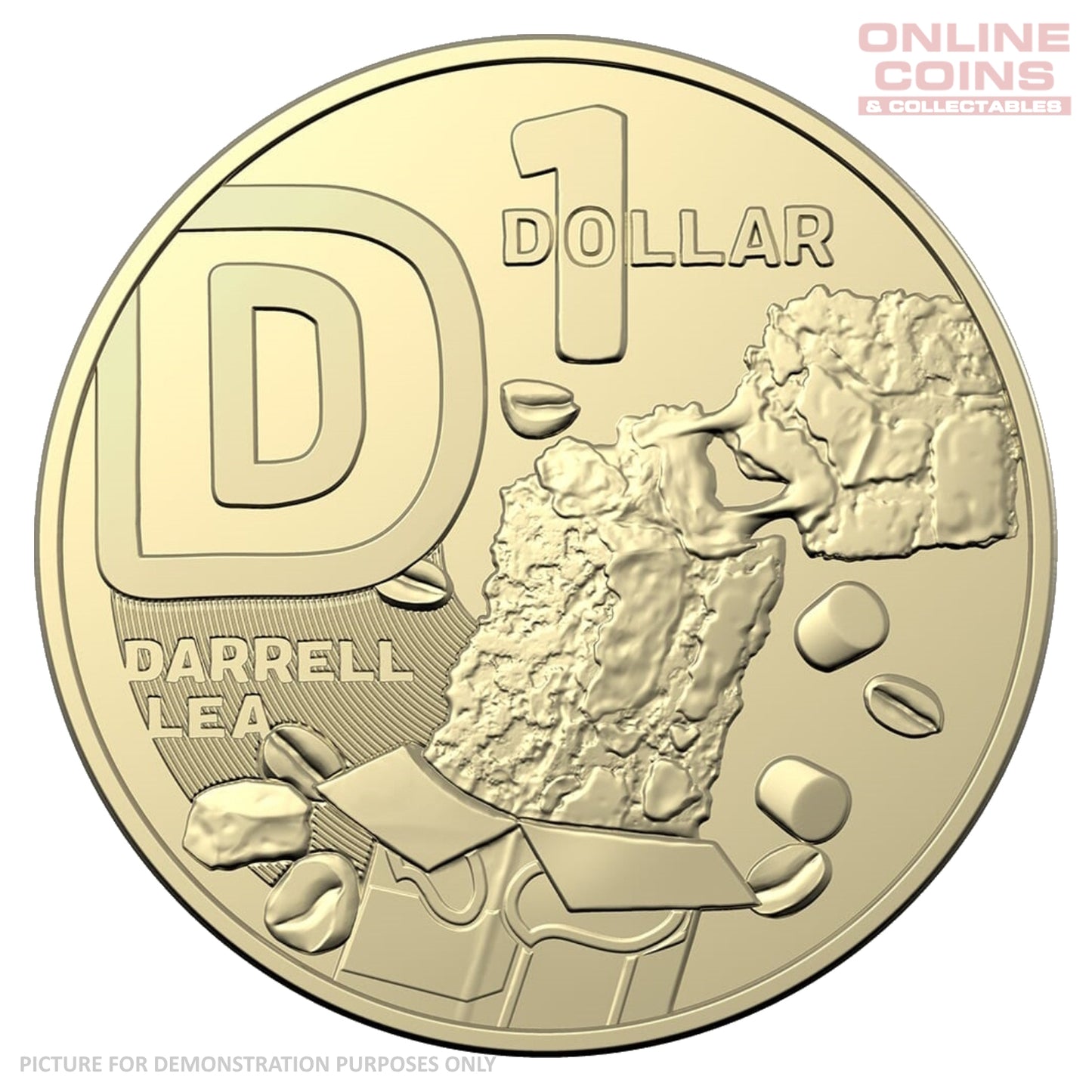 2022 Australian $1 Coin Hunt 3 D Darrell Lea - Uncirculated Loose Coin From Security Bag