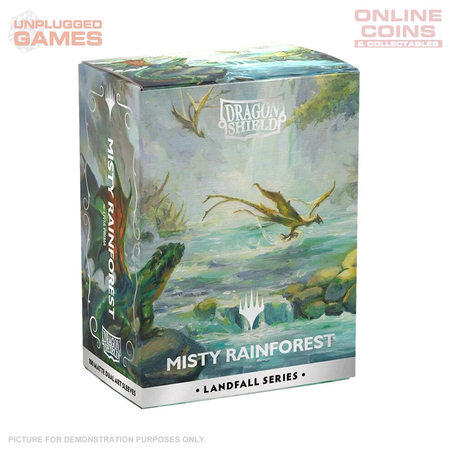 Dragon Shield Sleeves – Matte Dual Art – MTG Landfall Series Misty Rainforest
