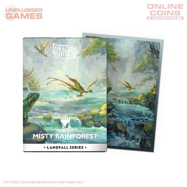 Dragon Shield Sleeves – Matte Dual Art – MTG Landfall Series Misty Rainforest
