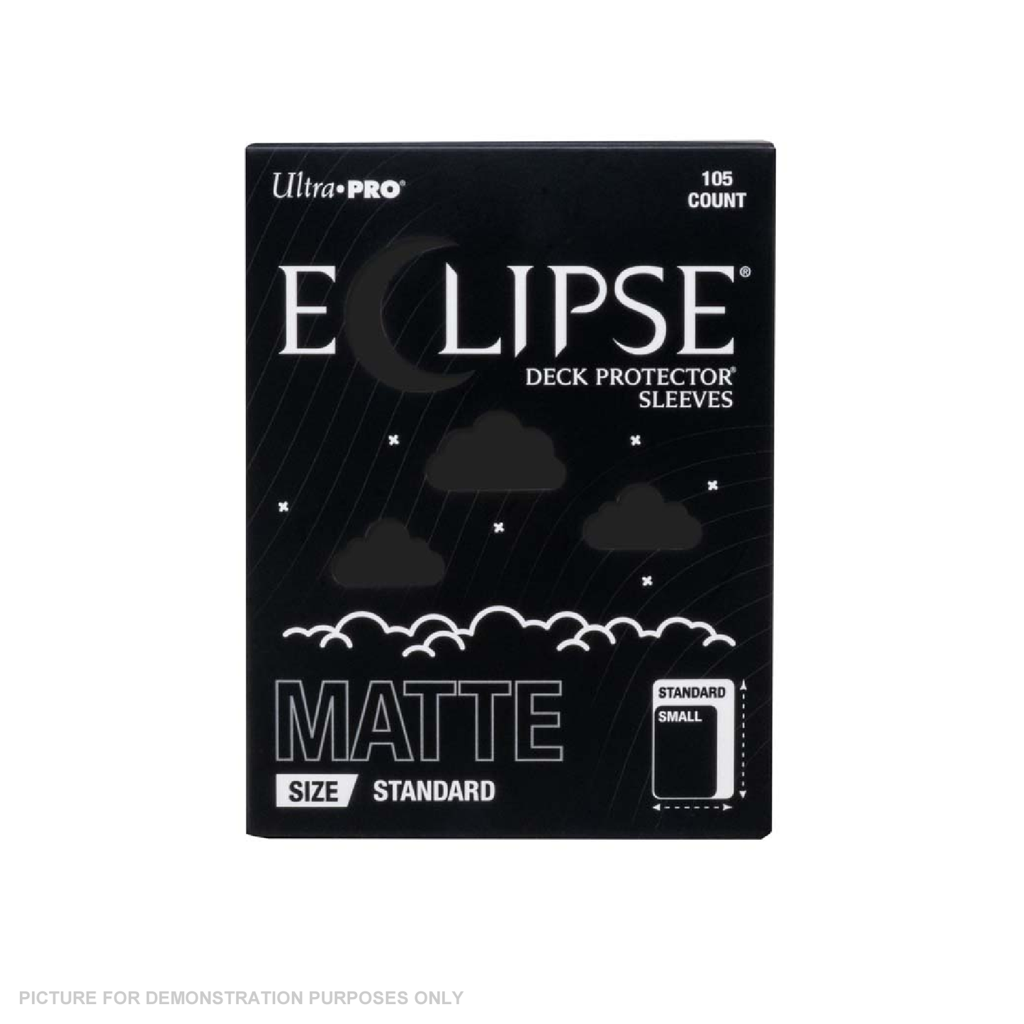 Ultra Pro - ECLIPSE Matte Standard DECK PROTECTOR Sleeves: Jet Black - 105ct
