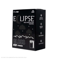 Ultra Pro - ECLIPSE Gloss Standard DECK PROTECTOR Sleeves: Jet Black - 105ct