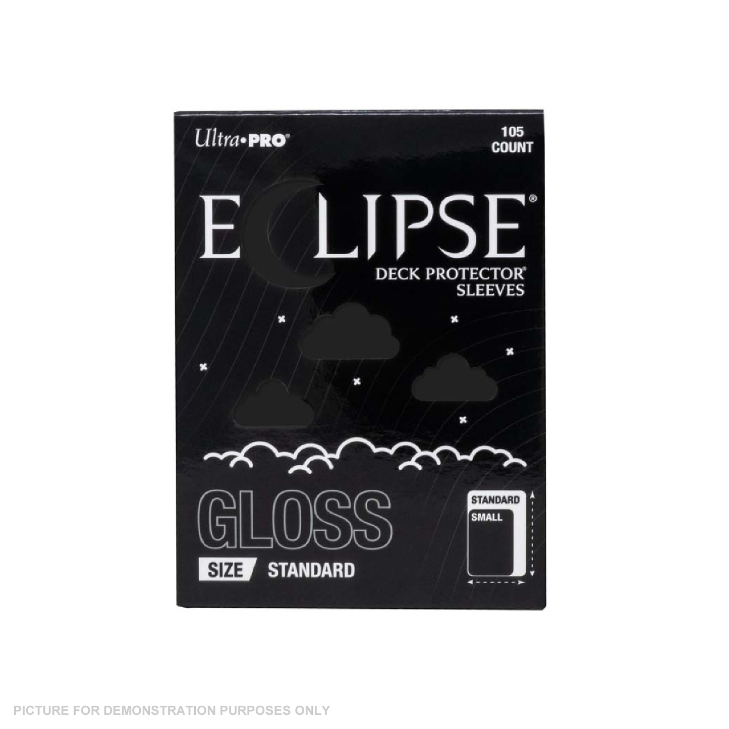 Ultra Pro - ECLIPSE Gloss Standard DECK PROTECTOR Sleeves: Jet Black - 105ct