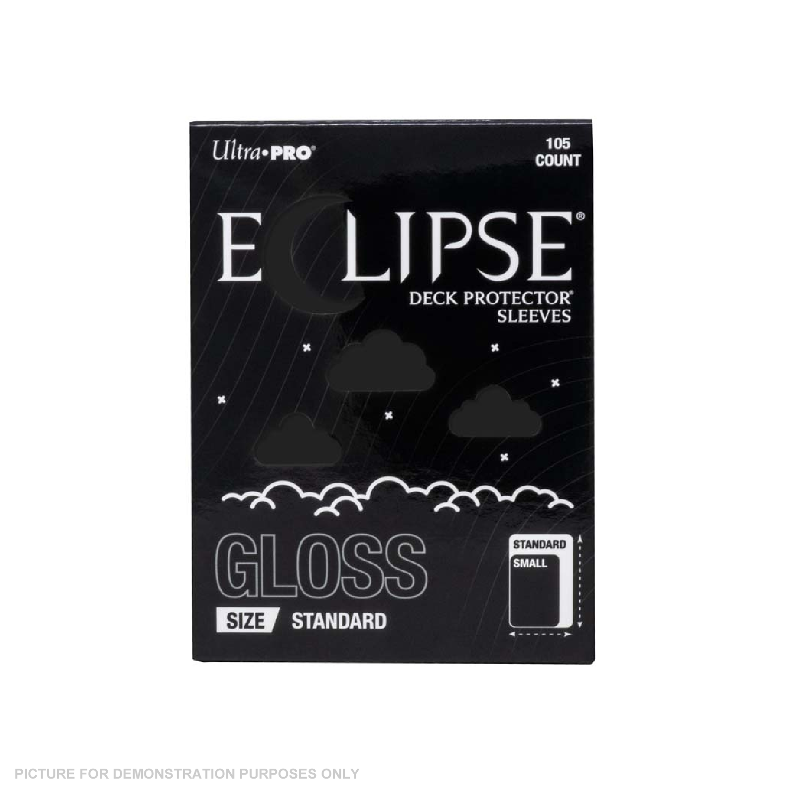 Ultra Pro - ECLIPSE Gloss Standard DECK PROTECTOR Sleeves: Jet Black - 105ct