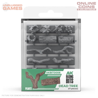 AK Interactive - Basing Bits - Dead Tree Basing - 17 Pieces