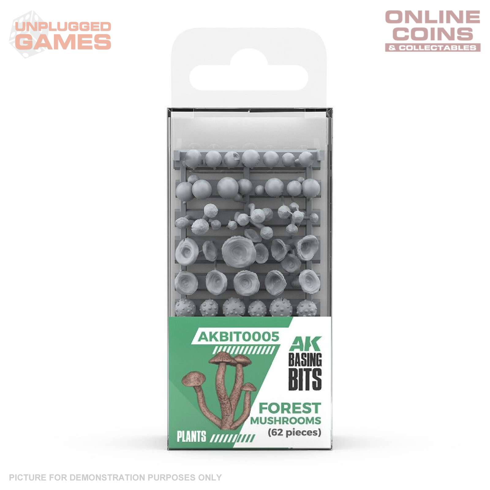 AK Interactive - Basing Bits - Forest Mushrooms - 63 Pieces