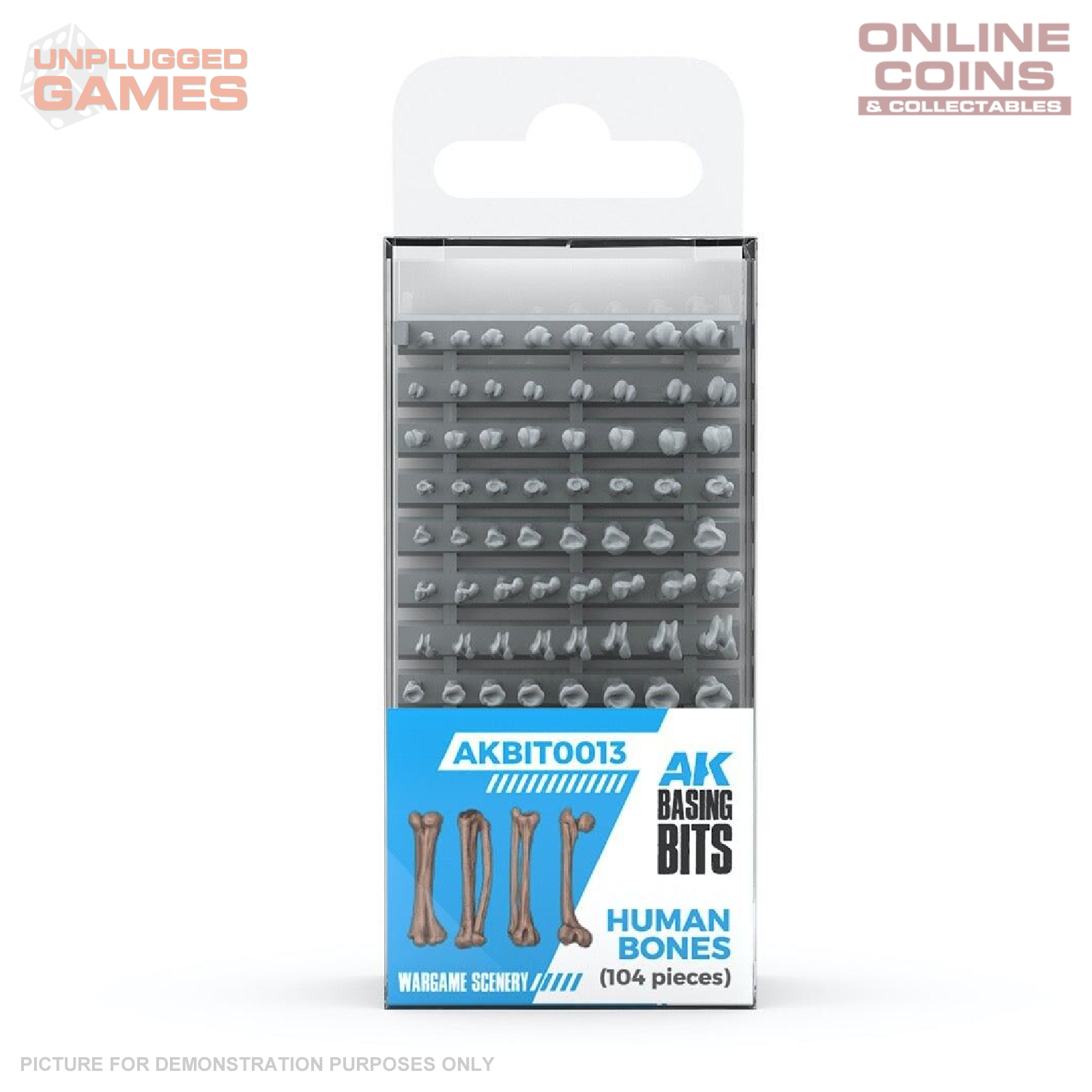 AK Interactive - Basing Bits - Human Bones - 120 Pieces