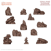 AK Interactive - Basing Bits - Rocks & Tors - 12 Pieces