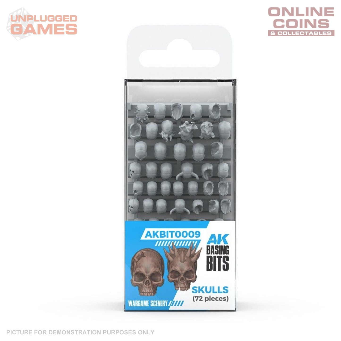 AK Interactive - Basing Bits - Skulls - 72 Pieces
