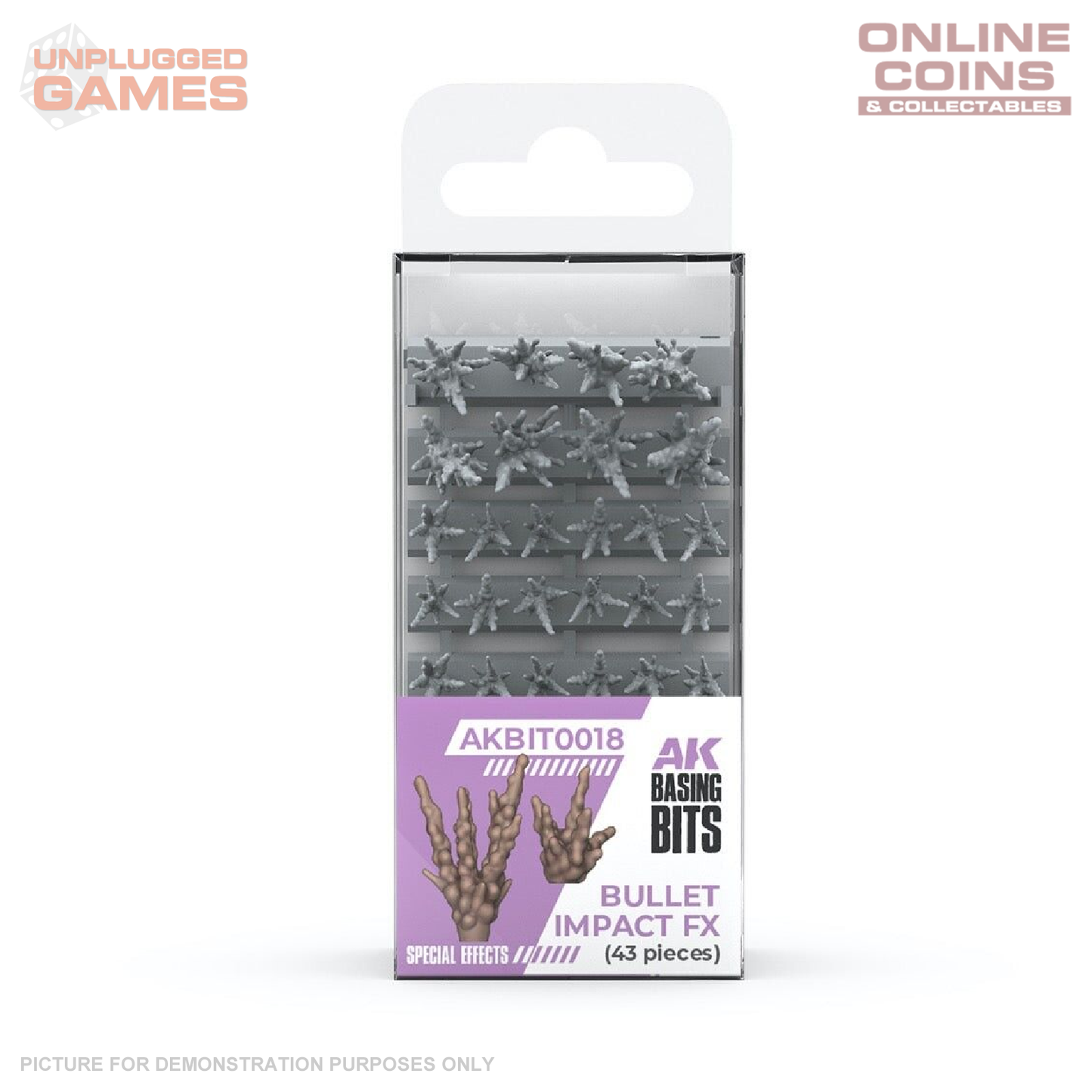 AK Interactive - Basing Bits - Bullet Impact Fx - 43 Pieces