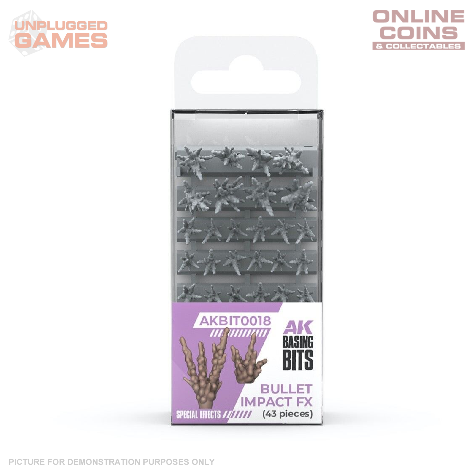 AK Interactive - Basing Bits - Bullet Impact Fx - 43 Pieces